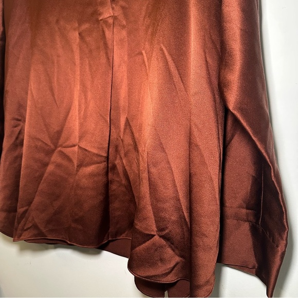 Vince Silk Feminine Classic Long Sleeve Blouse Wardrobe Staple Size XXXL/3XL - Picture 8 of 12
